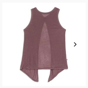 Lululemon Tied open high neck tank. Peach color.